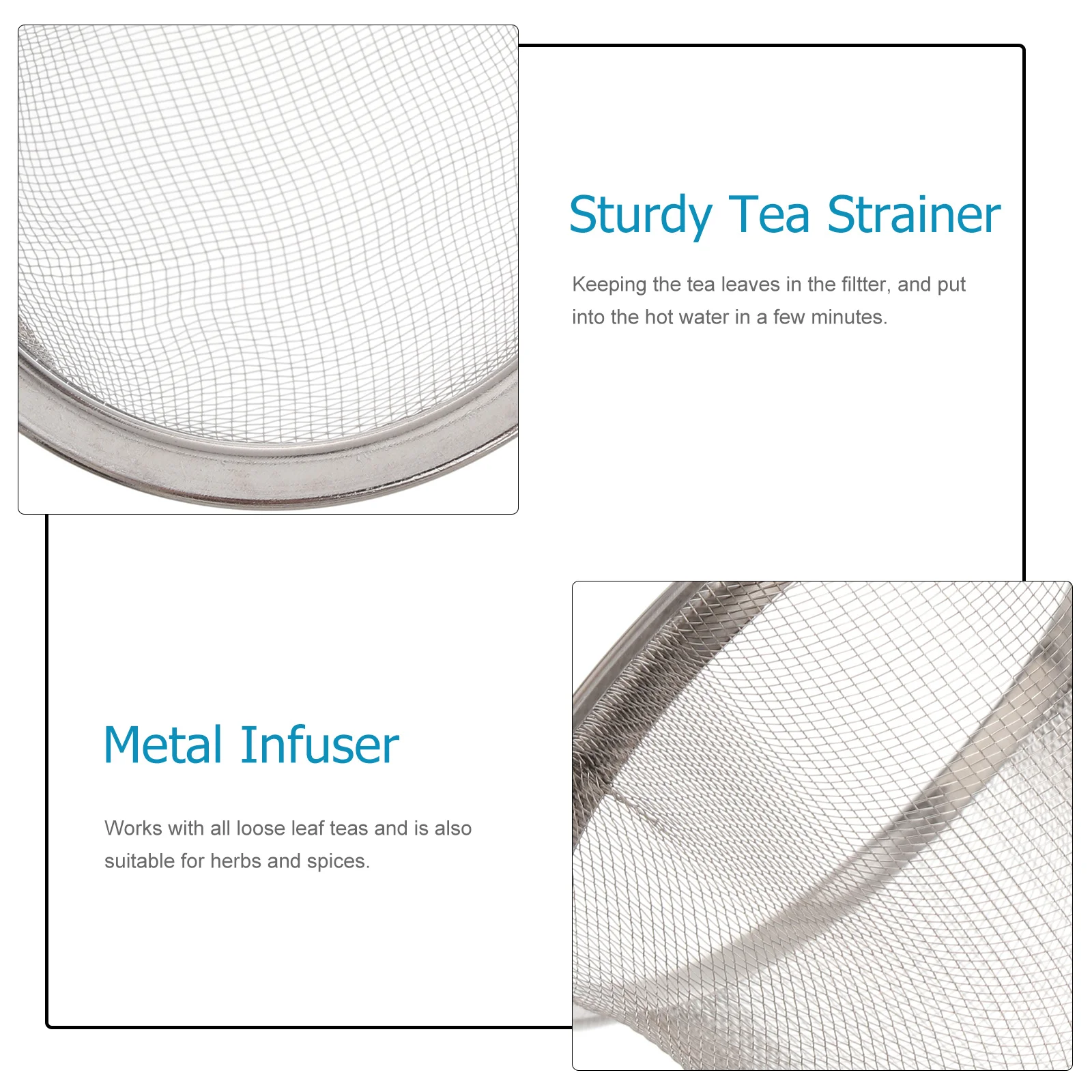 

8pcs Stainless Steel Filter 5.8Cm Fine Mesh Strainer For Loose Leaf Tea Infuser Reusable Tea Steeper Cup Accessory