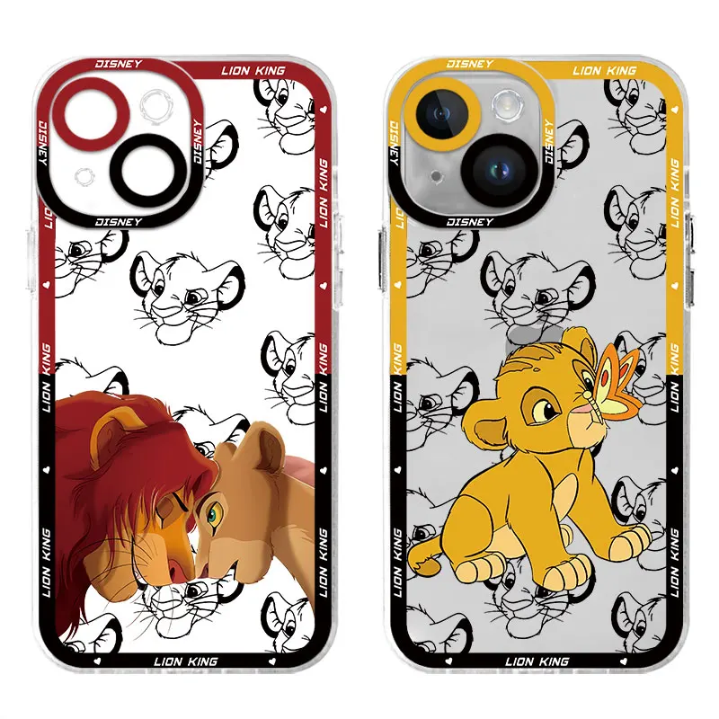 Case for Apple iPhone 11 12 Mini 8 XR 15 Plus 7 6s 14 Pro X XS SE 13 Pro Max Cartoon Disney The Lion King Simba Cover