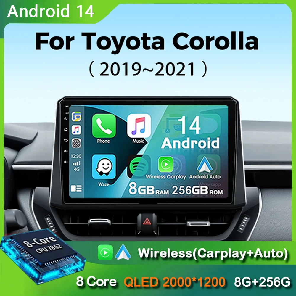 

Android 14 Carplay Auto For Toyota Corolla 12 Cross 2019-2022 Car Radio Multimedia Video Player Navigation GPS No 2Din 2 Din 4G