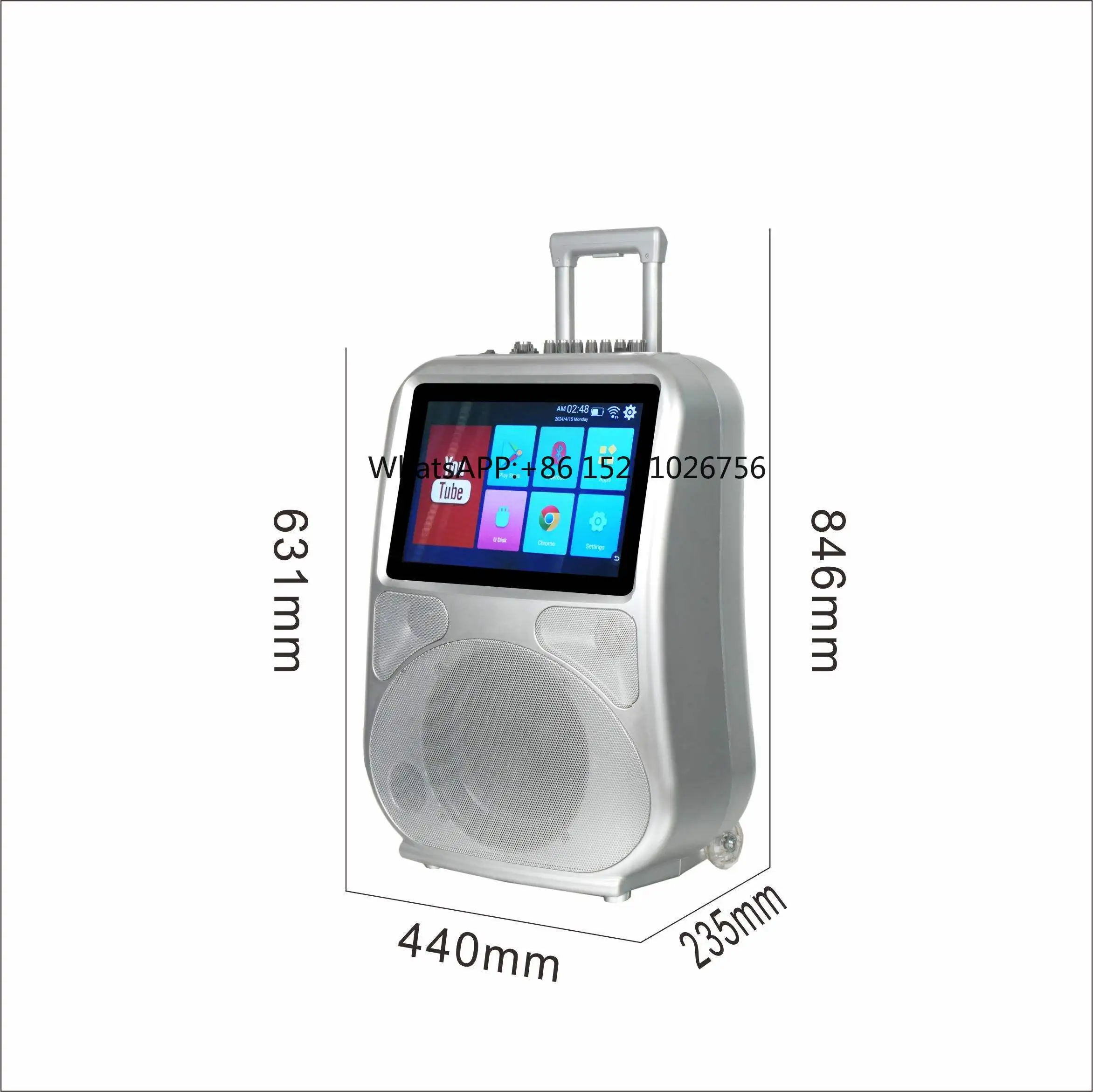 Hot Selling Video Bluetooth Speaker 8 Inch Woofer And 14.1 Inch Screen 12.0 Android System Indoor Outdoor Trolley Party Box