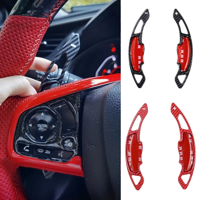 

2pcs/lot For Honda Civic G10 Accord X CR-V Odyssey 2018-2022 ABS Carbon Fibe Car Sports Steering Wheel Shift Paddle Shifter fit
