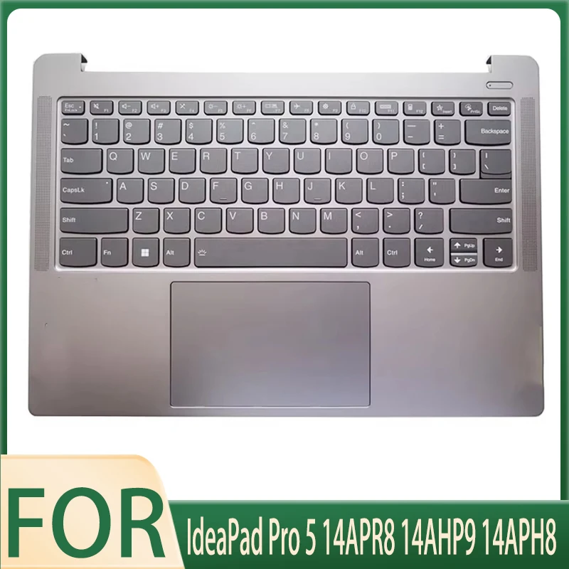 

98New for IdeaPad Pro 5 14APR8 14AHP9 14APH8 Laptop Upper Case Palmrest Cover with Backlight Keyboard Grey 2023 Version