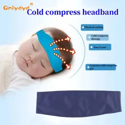 Antipyretic Cold Compress Headband for Children and Adults, Physical Cooling, Reusable Hot Compress Headband for Pain Relief