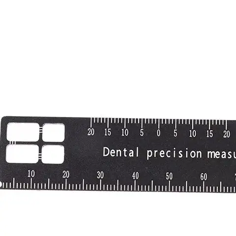 

1PCS Dental Precision Measuring Ruler Gap Gauge Span Measure Scale Orthodontic Medical Tool Aluminum For Dentisty Photography