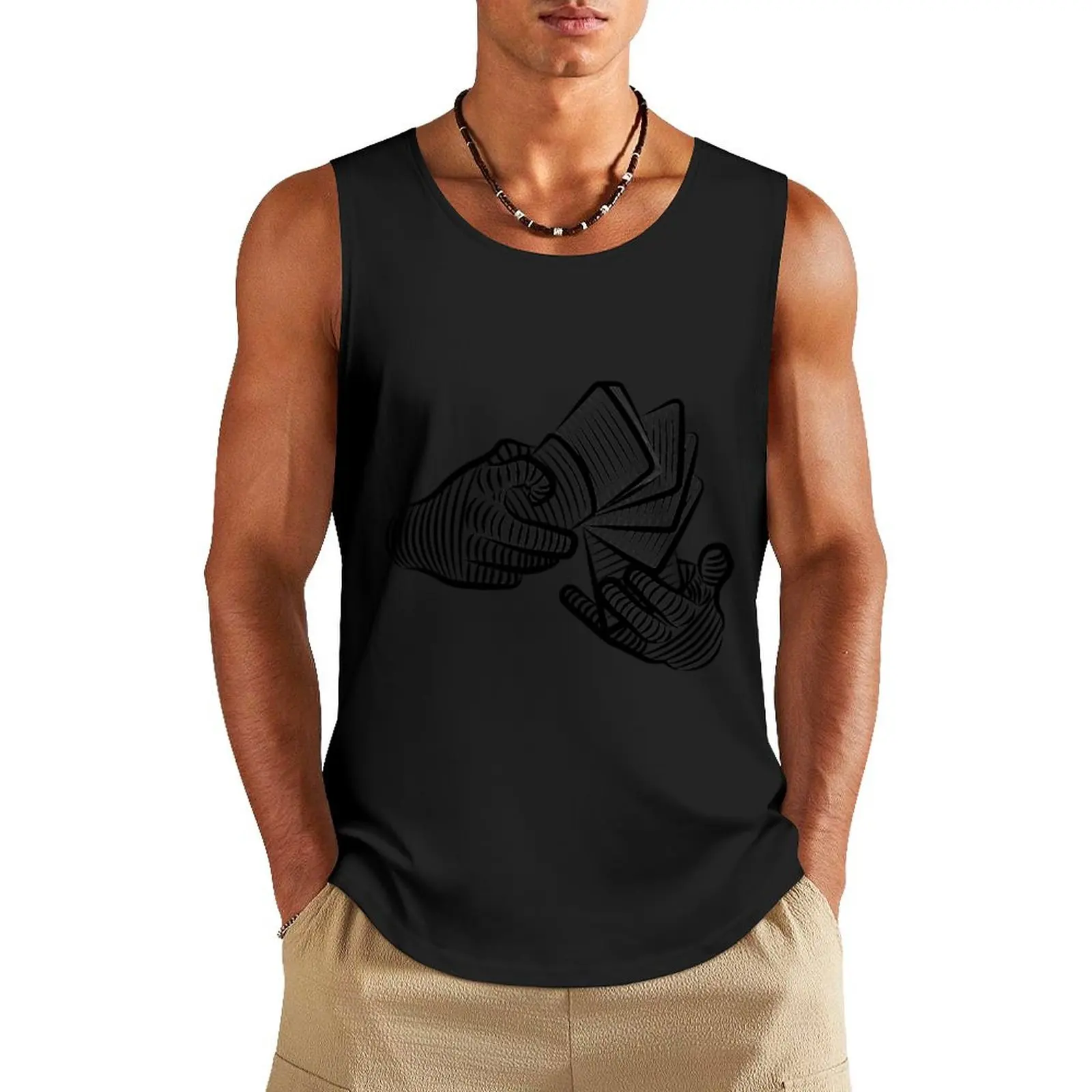 Line. - FRIFFLE Tank Top Men's gym clothes for men summer clothing men sexy clothes men