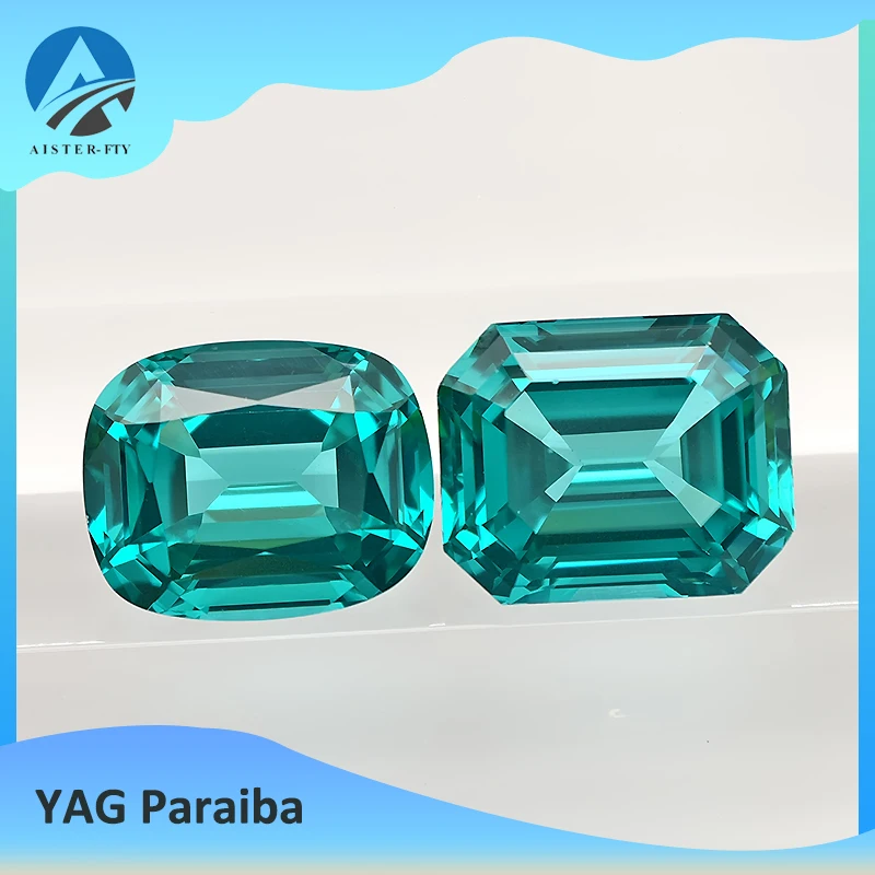 

Paraiba Emerald/L-cushion Shape Yttrium Aluminium Garnet Loose Gemstones – Lab Diamonds Stones for Jewelry Making DIY Design