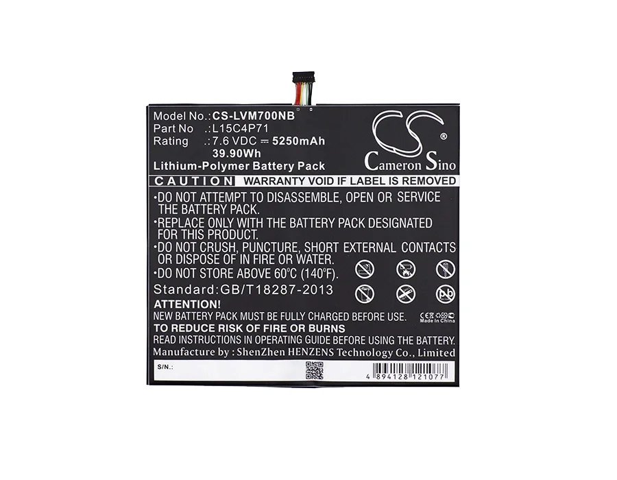 Replacement Battery for Lenovo  Miix 4-6Y30, MIIX 4-6Y54, Miix 4-6Y75, MIIX 700, MIIX 700-12ISK,MIIX700-12ISKBK6Y304G12 L15C4P71