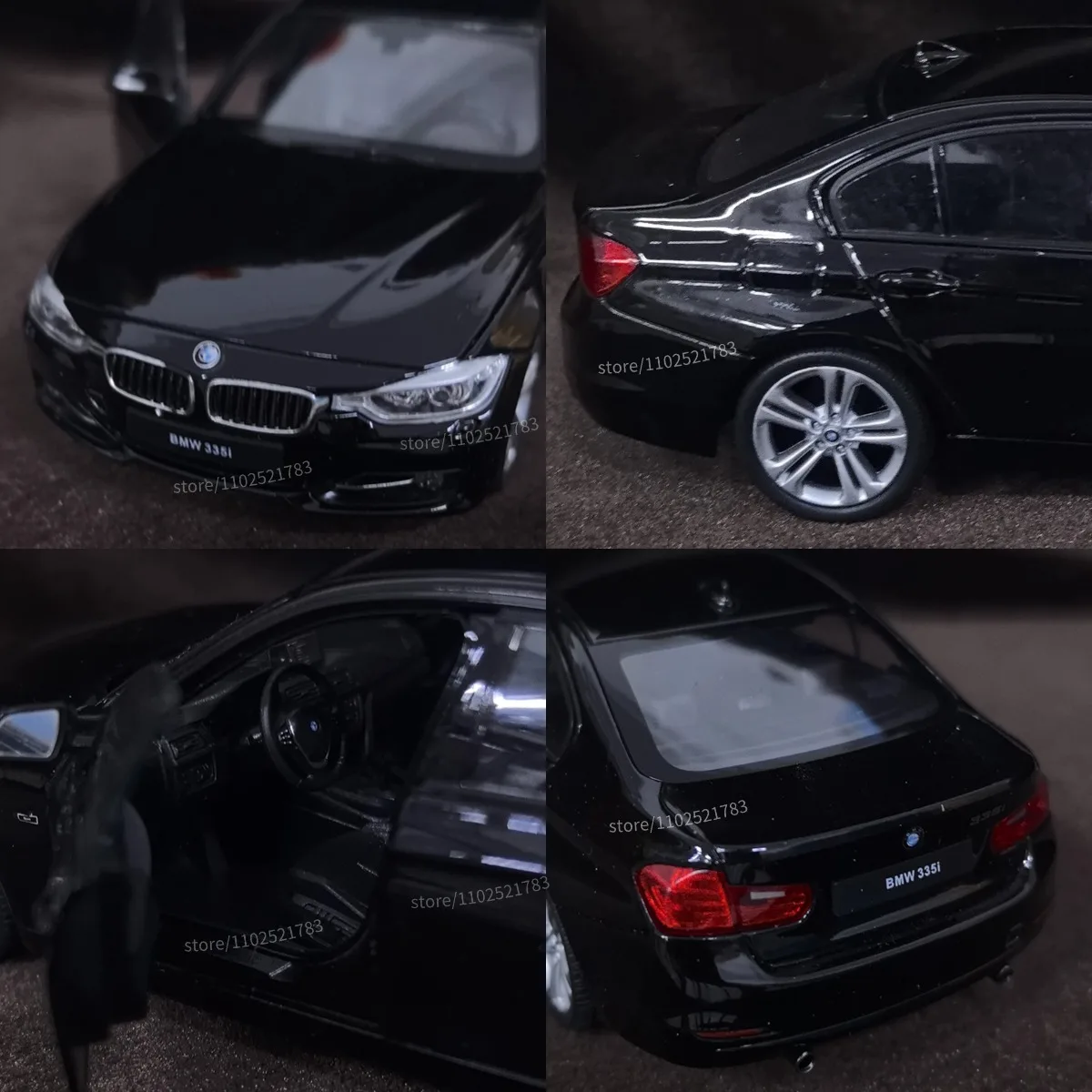 Beperkt 1:24 schaal BMW 335i automodel, luxe voertuig miniatuur replica figuur kind kerstcadeau speelgoed