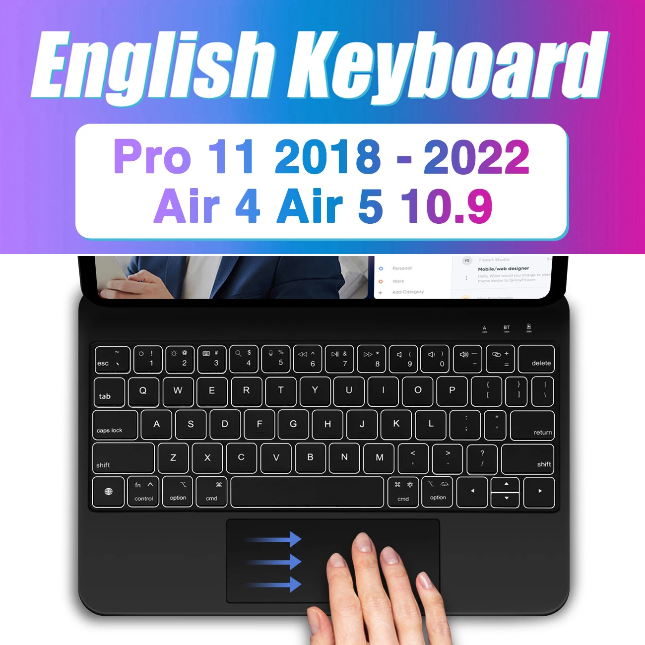 【即日発送】iPad Pro 13インチマジックキーボード　バックライト IPad用バックライト付きマジックキーボード,キーボードフォリオ,iPad