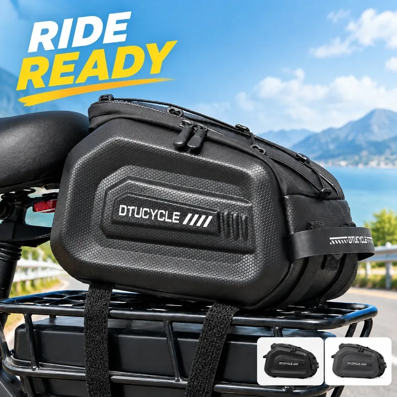 Premium EVA Hard Shell Rear Rack Pack MTB E-bike Backseat Tail Bag Motorbike Storage Pouch Outdoor Riding Carry Component