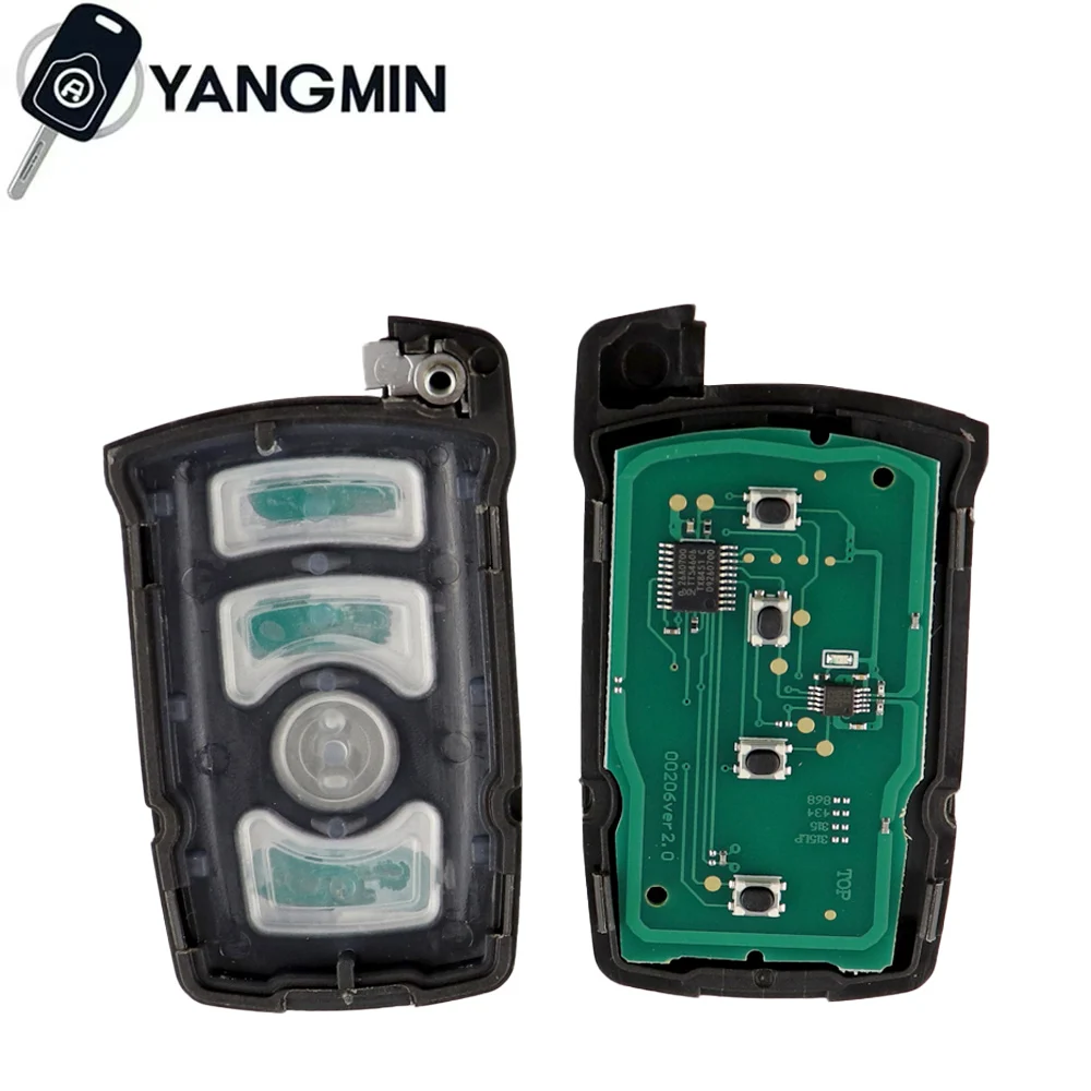 4 Tasten Fernschlüsselanhänger 315/315LP/433 MHz/868 MHz für BMW 7 SERIE E65 E66 mit CHIP ID46 7945 CAS1 System HU92 UNCUT Balde Auto