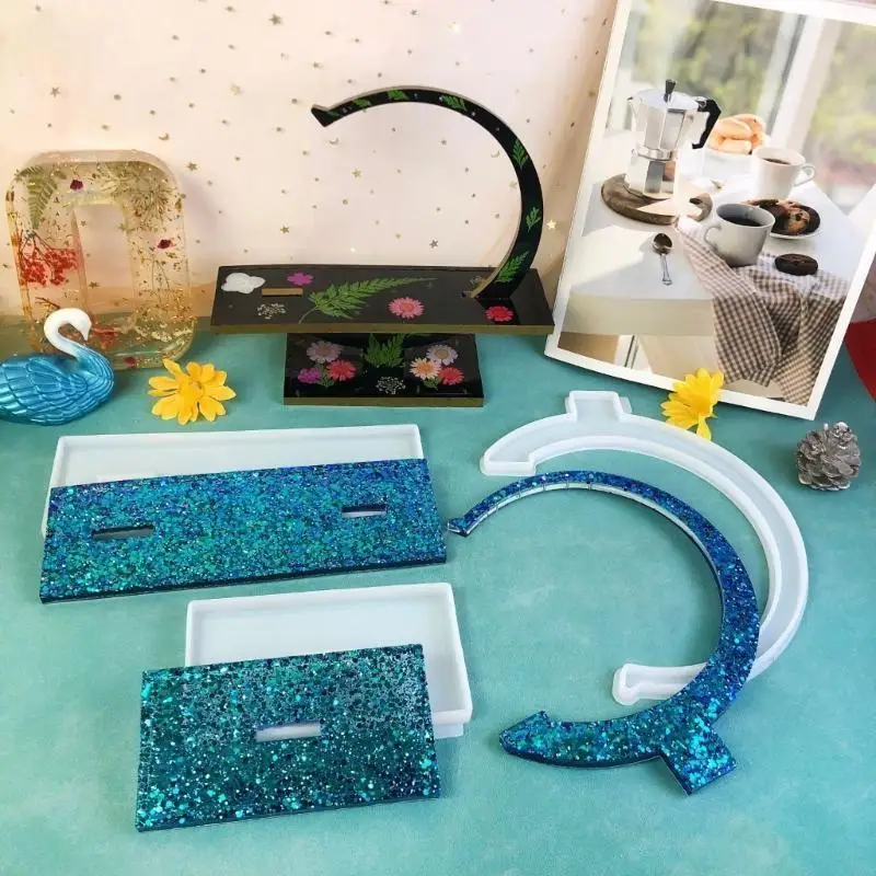  Jewelry Display Stand Mold with Crystal Droplet Practical Storage Rack Moulds