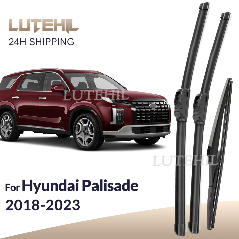 

For Hyundai Palisade LX2 2018-2023 2021 2022 Wiper Front & Rear Wiper Blades Windshield Windscreen Window Brushes 24"+20"+12"