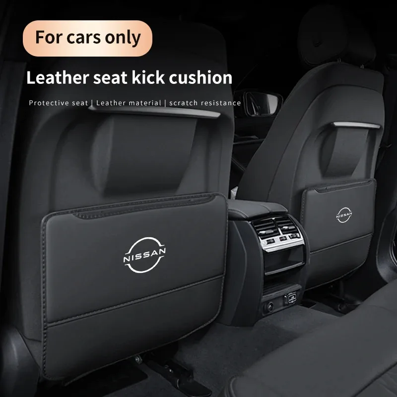 

Nissan Nismo Qashqai Juke X-Trail Patrol Note Leaf Altima Maxima Micra Murano Tiida Rogue Car Seat Back Storage Anti-kick Pad