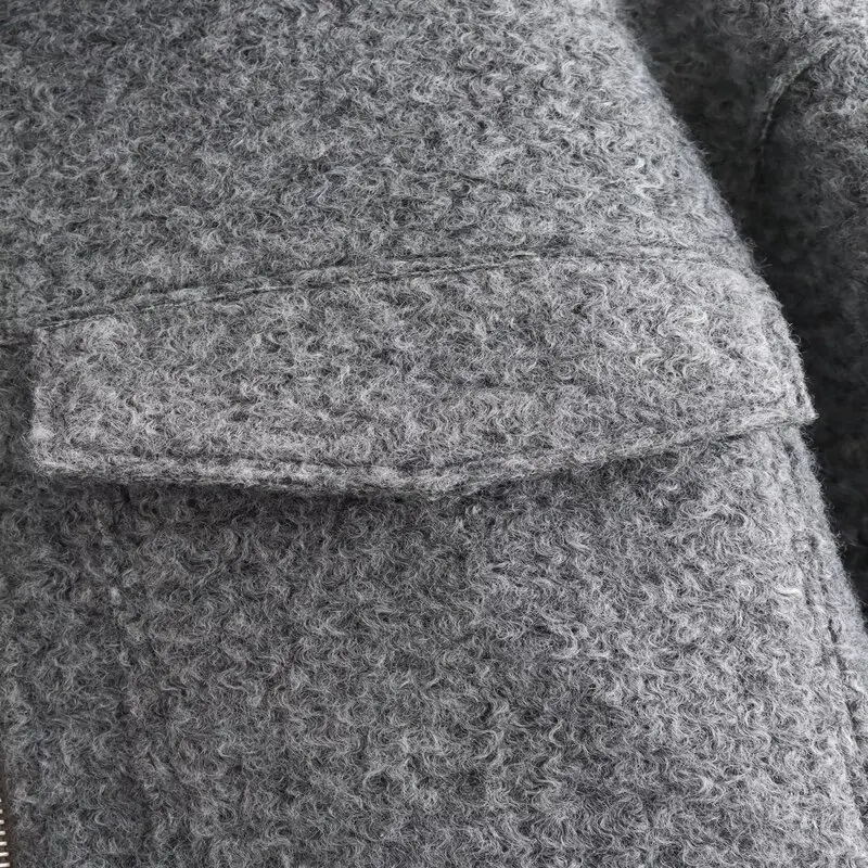 2023 Autumn New Women's Design Slimming Versatile ort Pearl Leather Jaet Coat Commute Sle Straight Cut Other Material