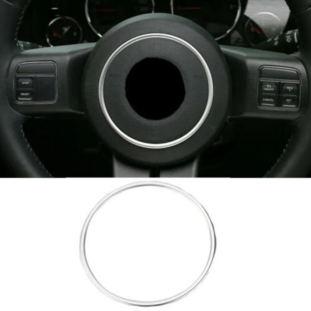 Silver Steering Wheel Center Trim Ring for Jeep Wrangler Patriot Compass – Adds a Touch of Elegance Premium Material