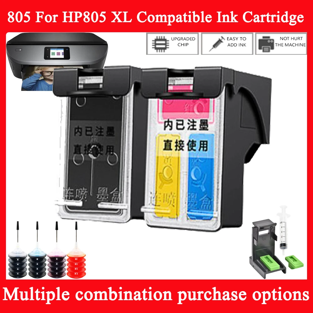 

805 для HP805 XL, совместимый сменный картридж для HP Deskjet 1210 1211 1212 1213 2330 2331 2332, принтер 805 805xl 805 XL