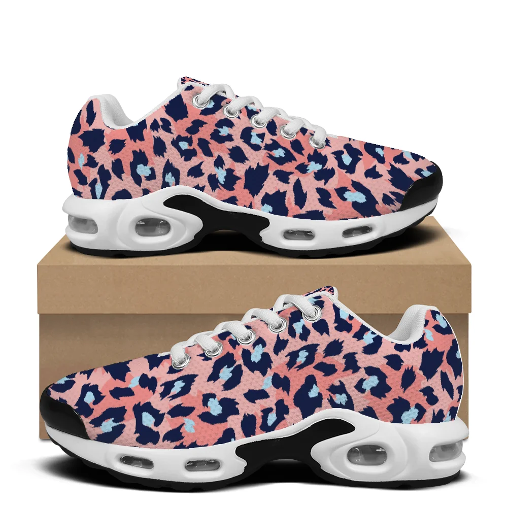 

Pink and red leopard print casual air-cushioned shoes breathable mesh upper suitable for both men and women