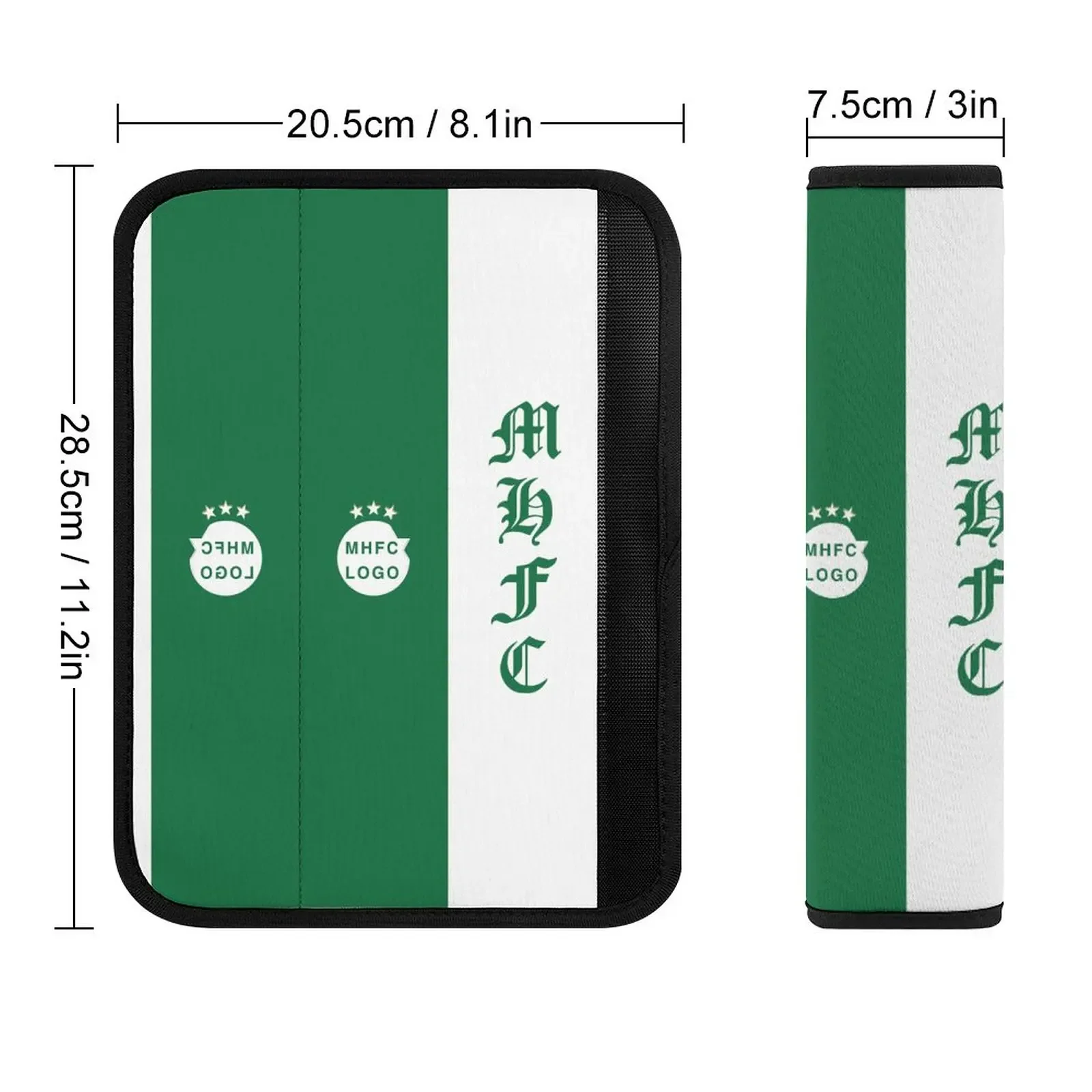 Israel Maccabi Haifa F.C MHFC Funda Universal para cinturón de seguridad de coche, hombrera ajustable, accesorios interiores de coche para niños y adultos