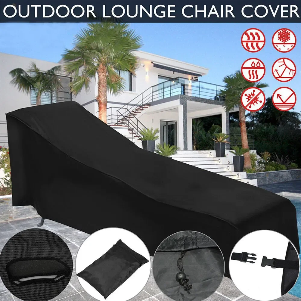 Outdoor Garden Chaise Lounge Cover Dustproof Waterproof Snow Rain Furniture Cover For Wicker Sofa Protection Set Table Covers