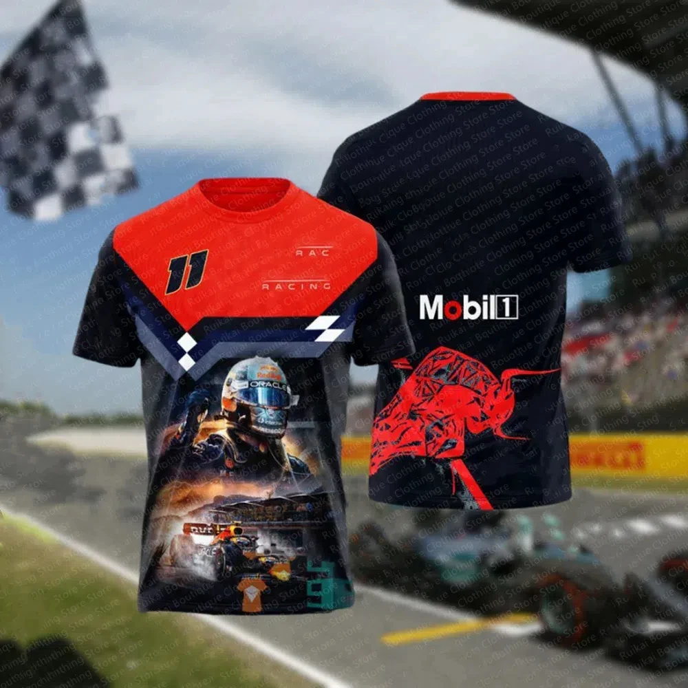 2025 Latest Hot Selling F1 Racing Printed Men's T-shirt Short Sleeve Classic Formula Racing Training Comfortable Team Kit