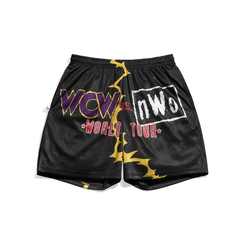 

Шорты WCW NWO World Tour в стиле ретро, базовые шорты, НОВЫЕ мужские повседневные шорты, быстросохнущие спортивные шорты для фитнеса и тренажерного зала, летние пляжные сетчатые шорты