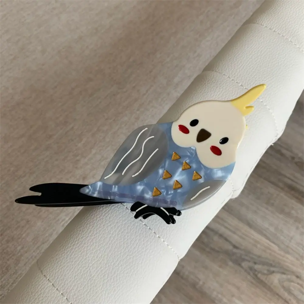 Creative Cute Cartoon Animal Shark Clip Creative Parrot Acetic Acid Hair Claw Korean Style Headwear Bird Hair Claw Travel