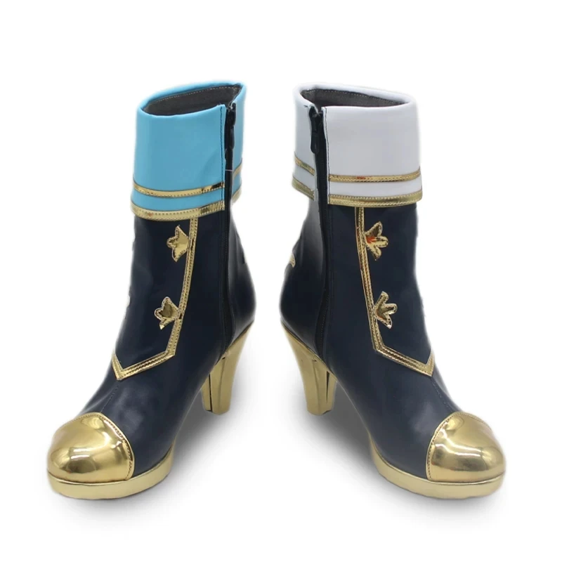 Game Ars Almal Virtual Cosplay Shoes Women Unisex Fashion PU Leather High Boots for Halloween Carnival Party Christmas