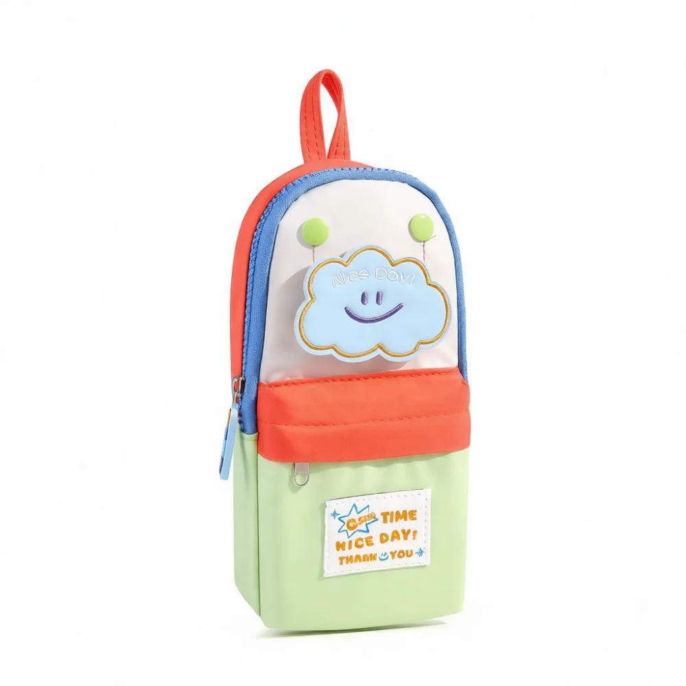 Kawaii Cloud Pencil Bag Large Capacity Stationery Organizer Aesthetic School Supplies Makeup Storage Pouch Durable