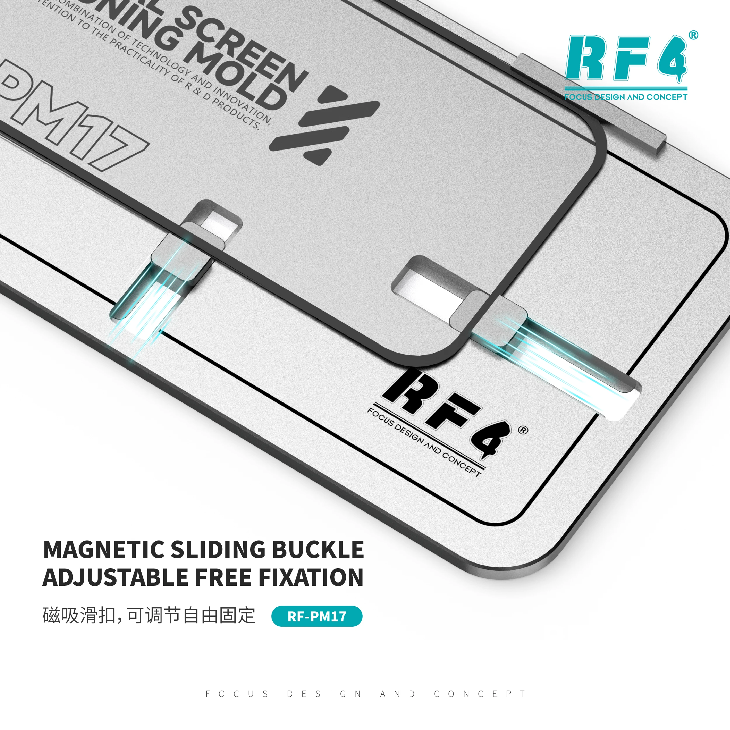 RF4 RF-PM17 Precision OCA Laminating Positioning Fixture Adjustable Screen Holder for iPhone 12-17 Repair Tools