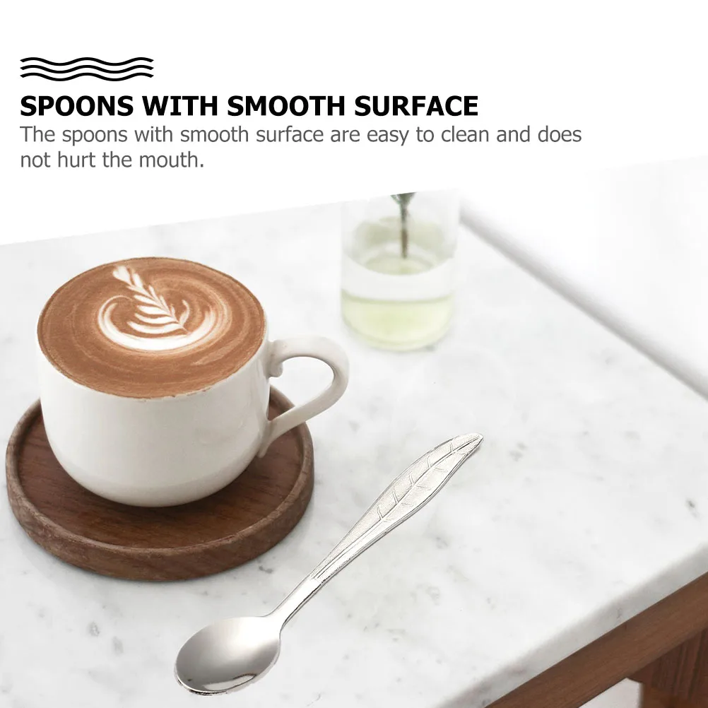 4 Pcs Retro Coffee Spoon Creative Tableware Condiment Spoons Bridal Shower Tea Desserts Small Scoops