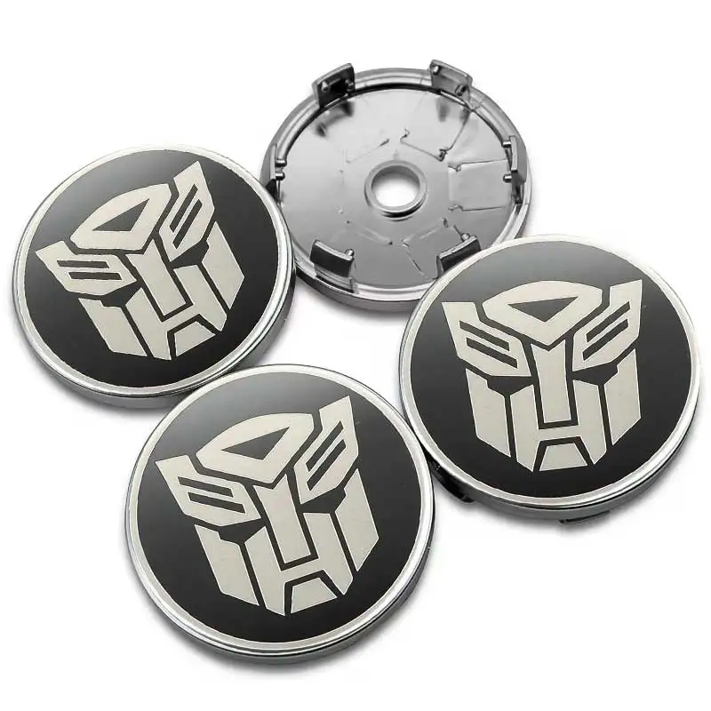 4Pcs Car Transformers Emblem Hub Center Cover Wheel Sticker for Ford Mustang Mercedes Benz Volkswagen golf BMW audi Tesla FIAT