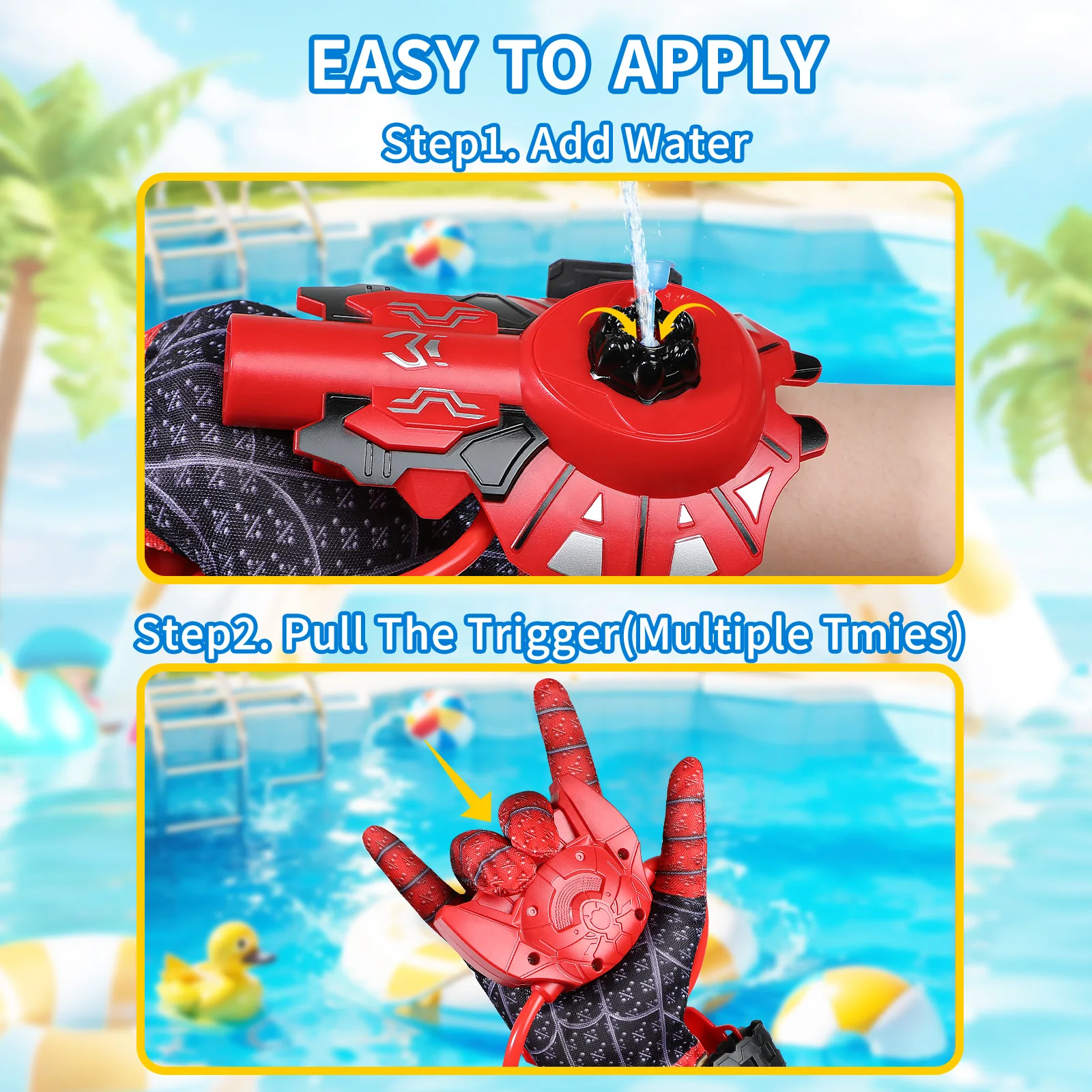 蜘蛛型水鉄砲ランチャー |     屋外ビーチ/プールパーティー用水遊びおもちゃ |     子供の休日や誕生日プレゼント