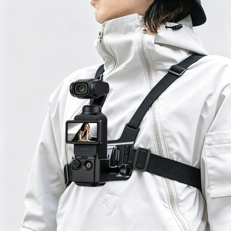 5in1 Elastic Belt Chest Strap Stable Belt Angle Adjustable Adapter Clip for DJI Pocket 4P /4 / 3 Gimbal Camera Accessories