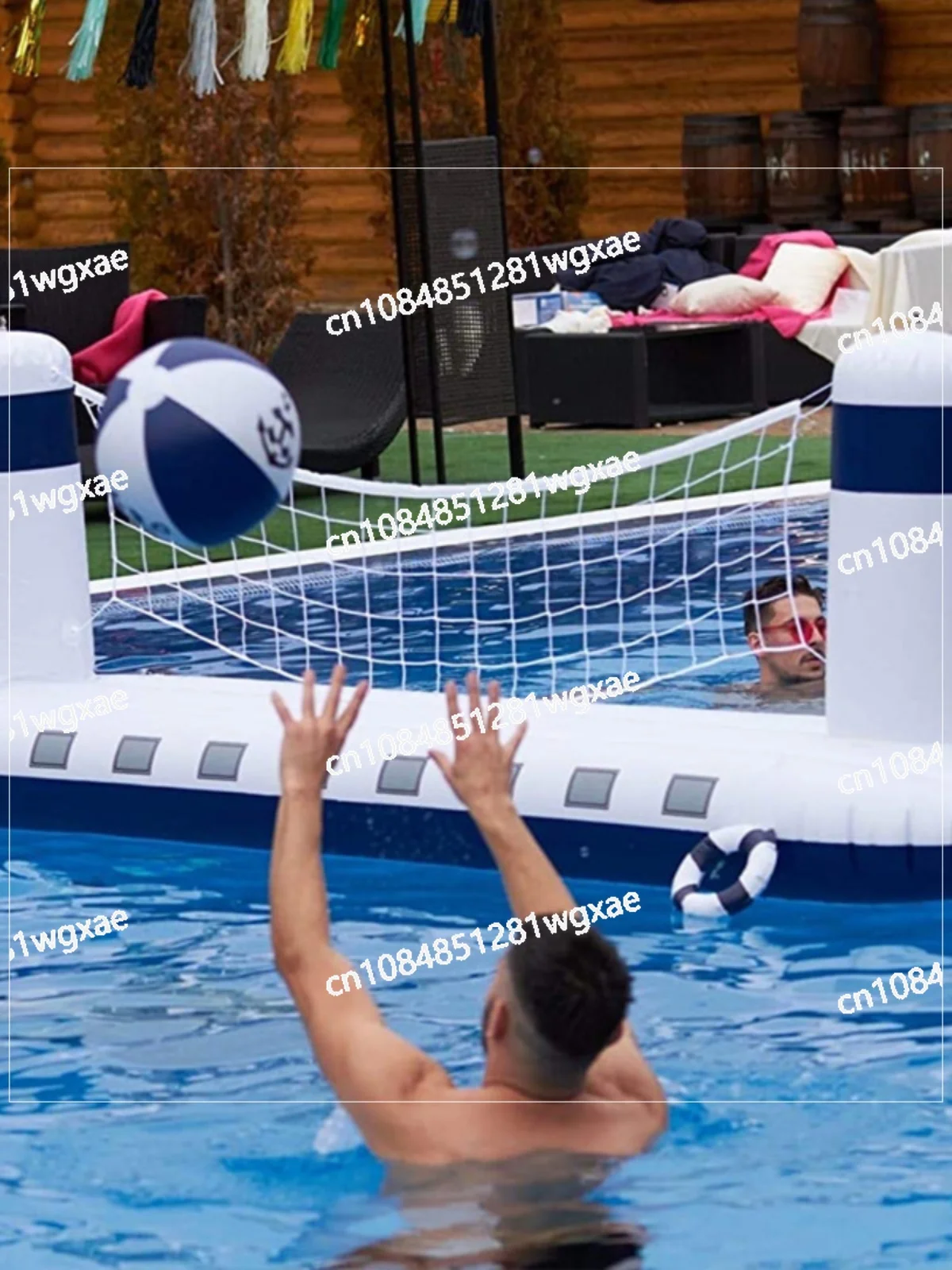 Internet Celebrity Inflatable Water Castle Volleyball Rack Cover Adult Beach Water Play Basketball Rack Tennis Frame Game Toys