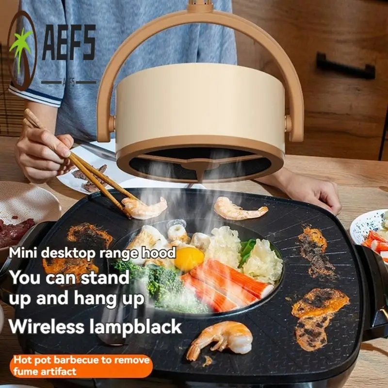 

AEF5-Portable Desktop Range Hood Small Desktop Mini Large Suction Suction Oil Smoke Creati V E Gift (Rechargeable Version)