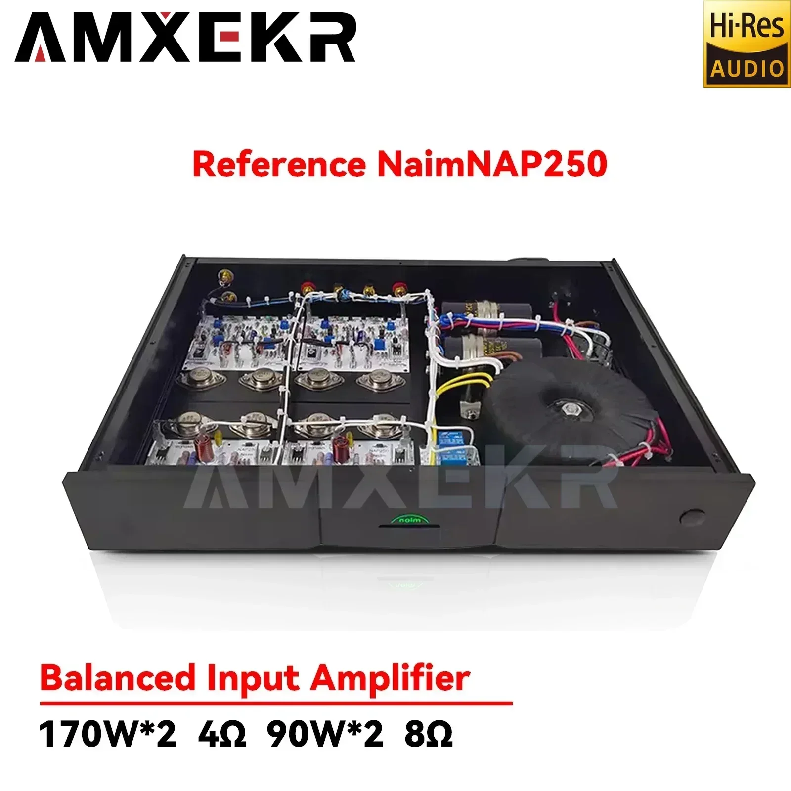 AMXEKR  Reproduction Naim NAP250 Power Amplifier Hi-End 90W+90W HiFi Stereo 2.0 Channel Home Audio Power Amplifier