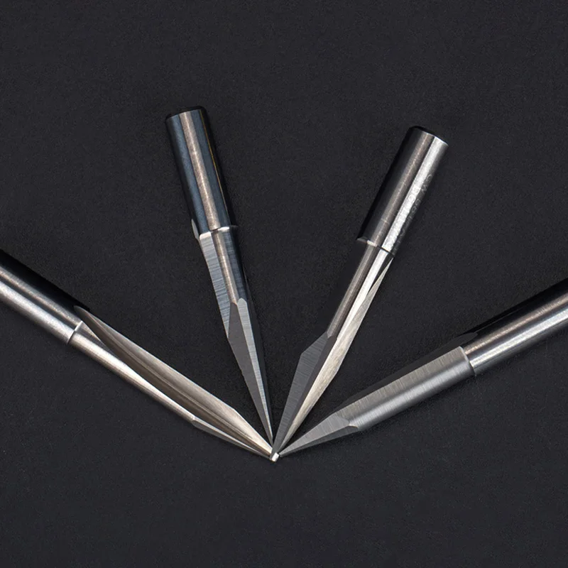 LIDIAO 6MM 3D Engraving Bit V Shape Carbide End Mill PCB CNC Router Bit For Wood 2 Flute Milling Cutter Woodworking Tools