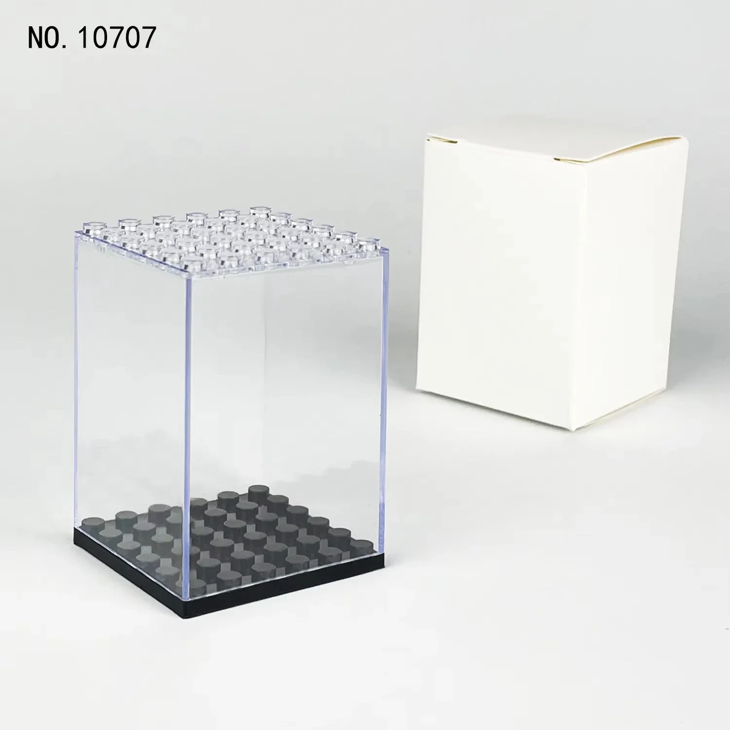 Vitrina de figuras acrílicas, bloque de construcción apilable a prueba de polvo, caja de exhibición transparente para figuras, almacenamiento de juguetes, regalos de vacaciones