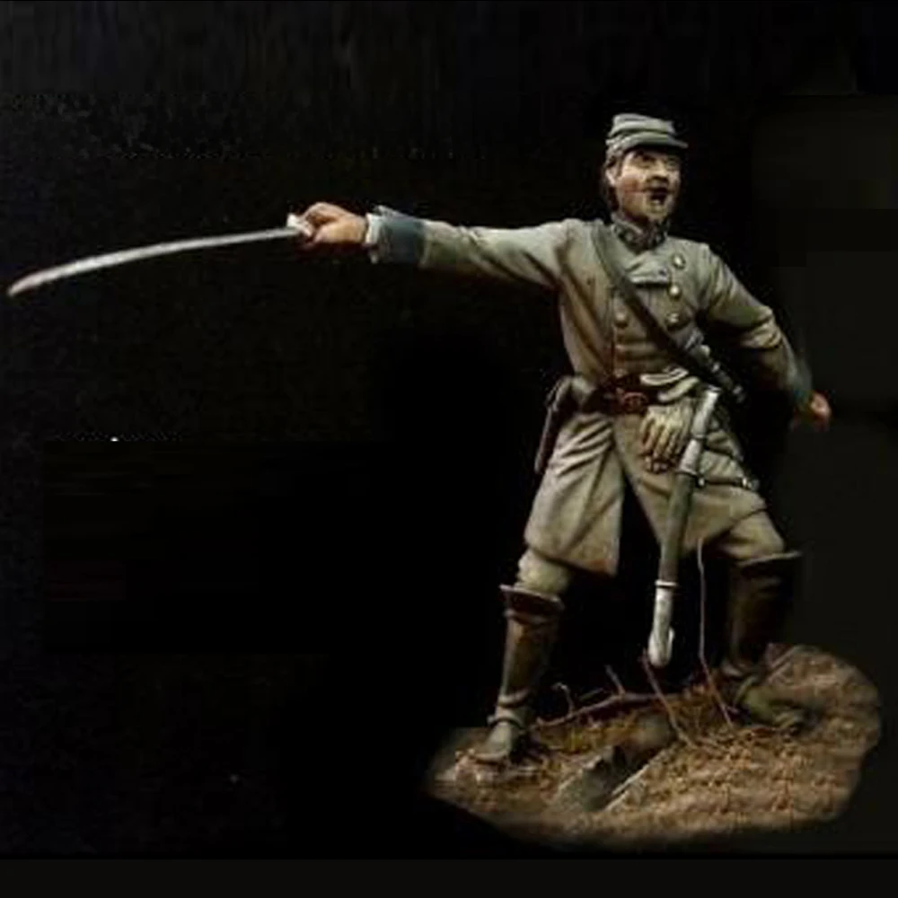 

1/24 КОНФЕДЕРАТ, Кричать солдата, фигурка модели из смолы, GK, комплект в разобранном и неокрашенном виде