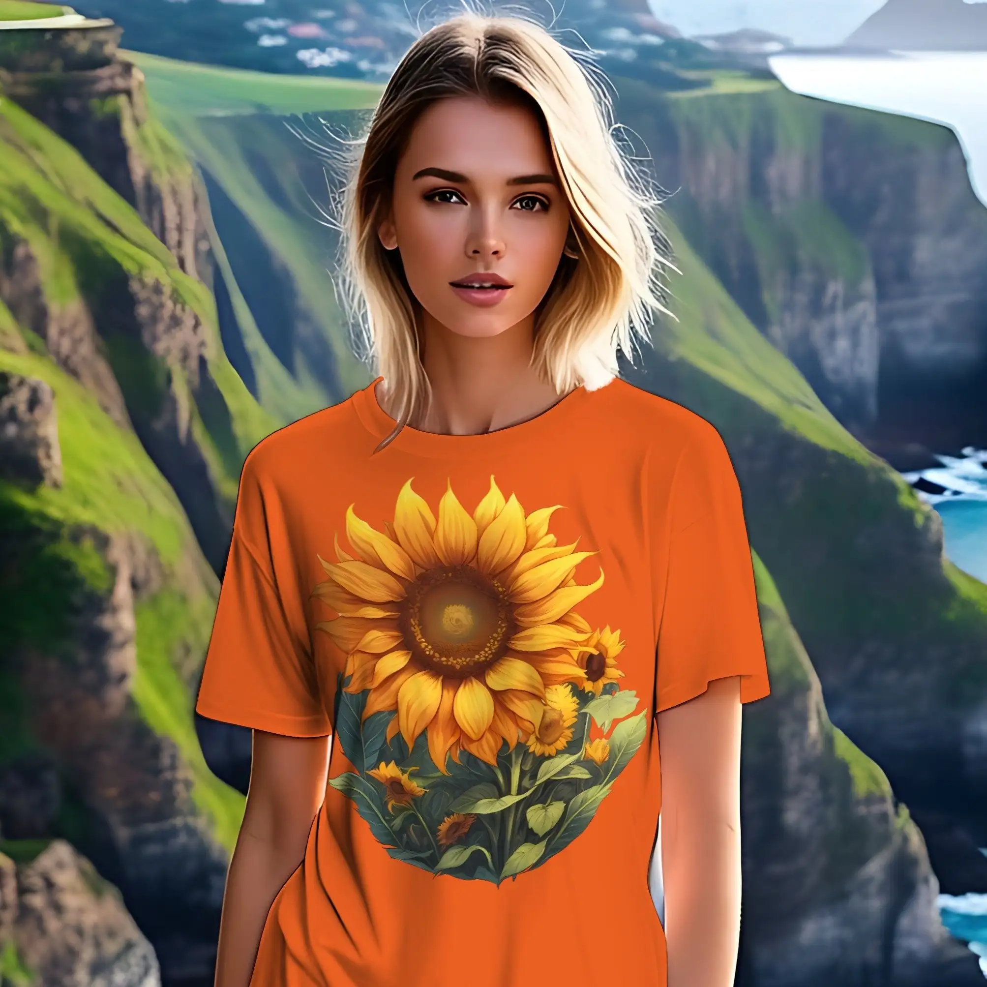 T Shirt Sonnenblume Cottagecore Vintage Natur Sommer Wiese Naturliebe Flora Retro Landleben Romantik Boho Sonne Garten 358Apt2