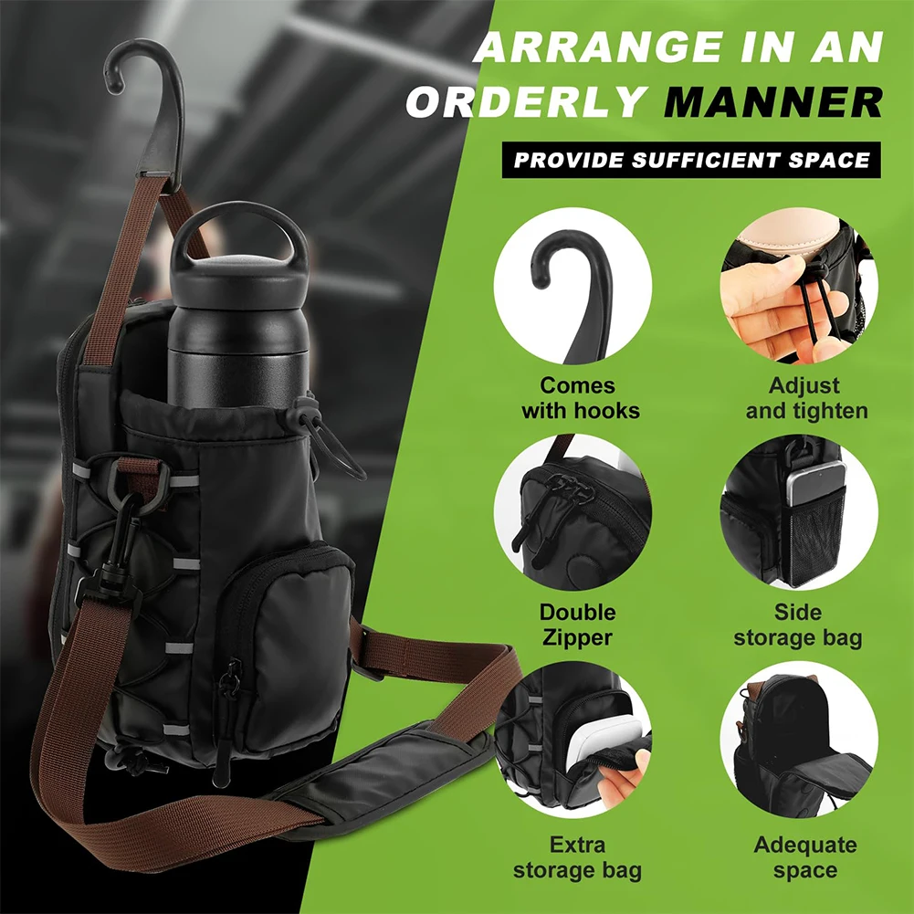 

Magnetic Gym Chest Pouch with Water Bottle Holder Gym Crossbody Bag Gym Bottle Carrier Bag for Gym Sports Travel Carry-on Items