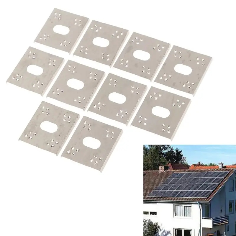 10/30/50pcs Solar Panel PV Grounding Clip Washer Spacer C-Shaped Solar Panel Grounding Clip Gasket Fits Photovoltaic Systems
