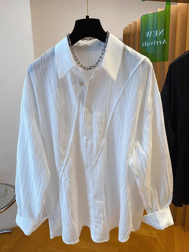 เสื้อคลุมผู้หญิงสไตล์ลำลอง แขนยาว ผ้าบาง ใส่สบาย ดีไซน์ทันสมัย คอพับ ผ้าเนื้อนุ่ม สีพื้น เหมาะสำหรับต้นฤดูใบไม้ร่วง