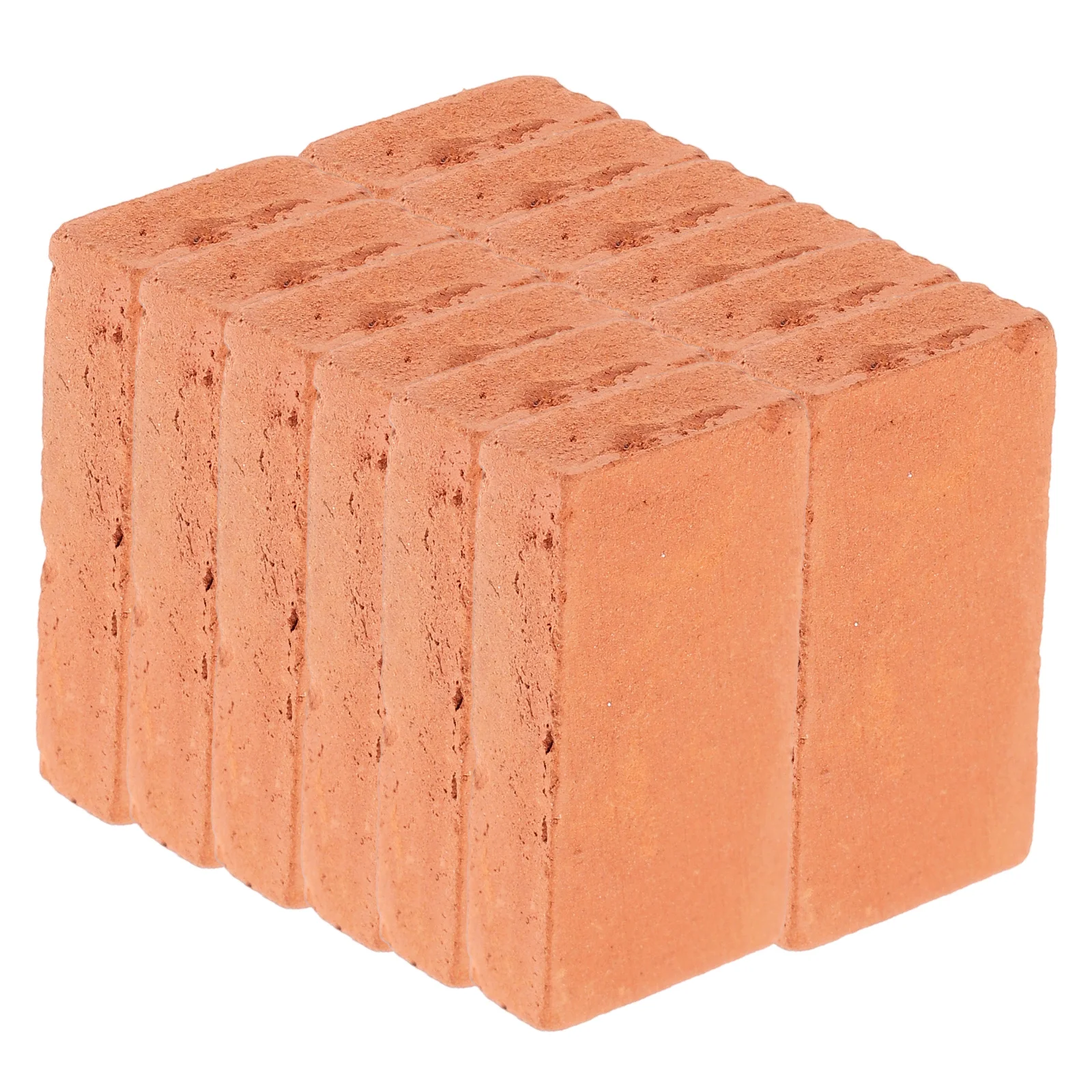 40 PCS Mini Bricks Wall for Landscaping Dollhouse Building Supplies Garden Dollhouses Miniature Red Clay Fired Realistic Tile