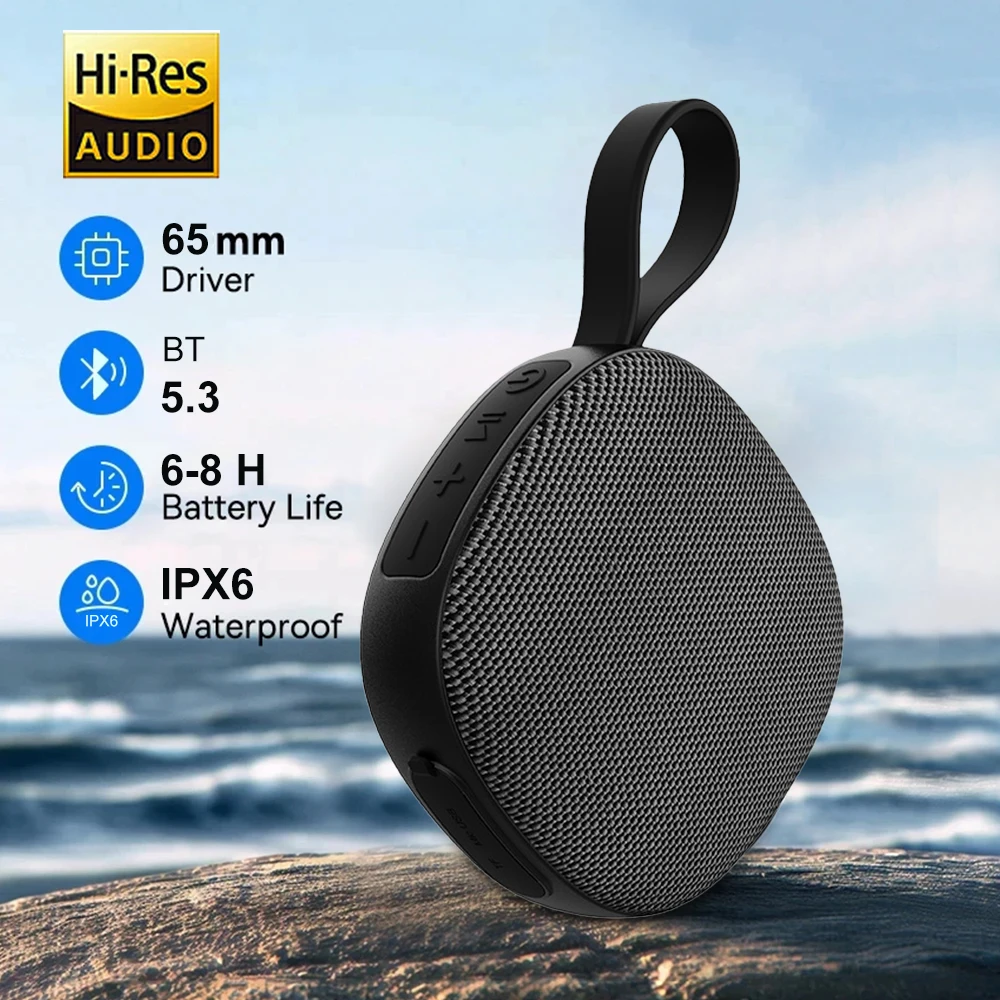 5 ワット浴室磁気スピーカー IPX6 防水ワイヤレスポケットスピーカーポータブルミニサイズ Bluetooth スピーカーハイファイサウンドオルゴール