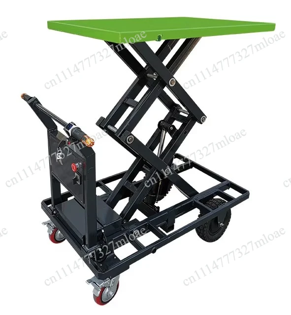 The ET300H scissor lift features a 48V 300 kg load capacity electric platform trolley