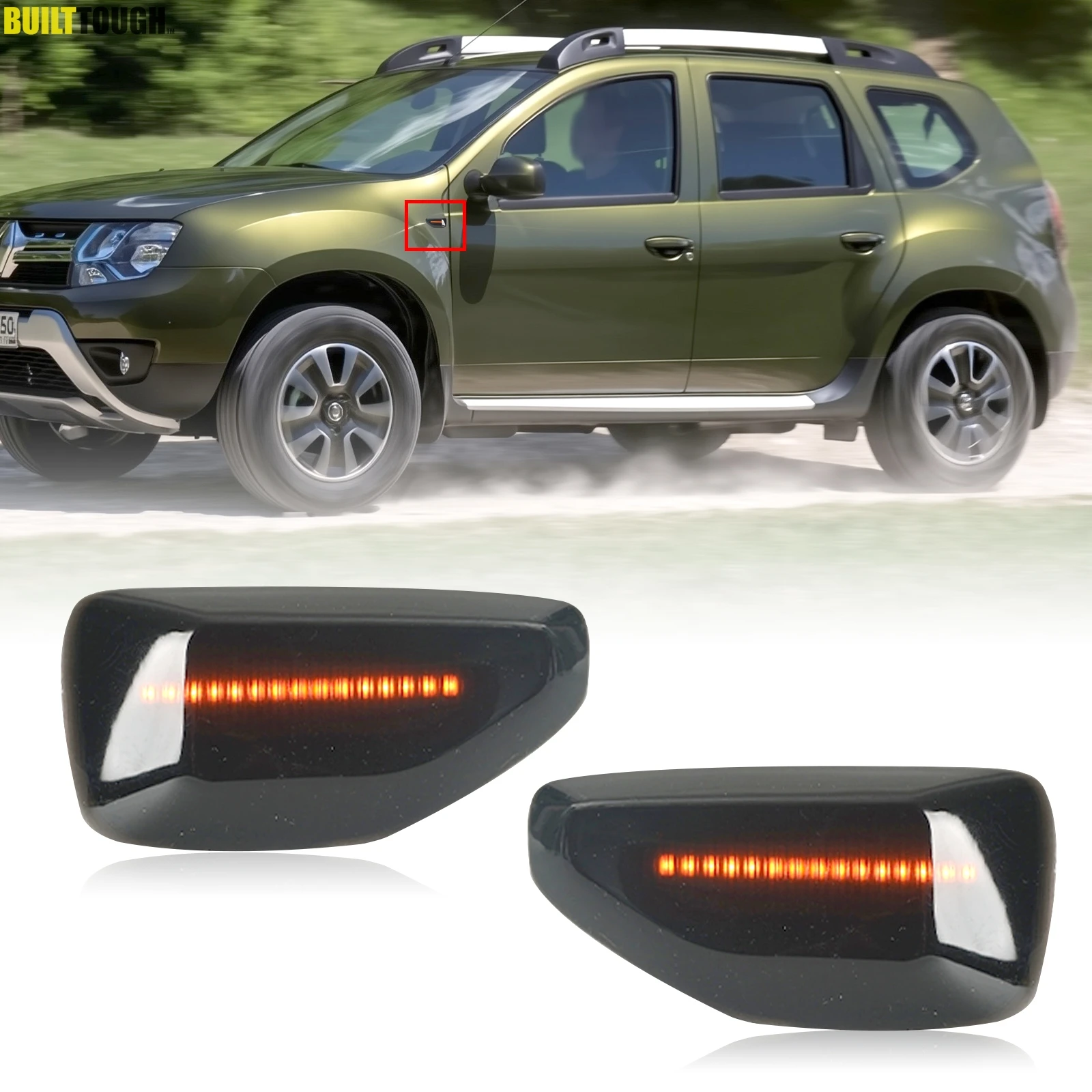 

2 шт., боковой габаритный фонарь указателя поворота, светодиодный динамический повторитель, мигалка для Dacia Duster 2 Logan 2 Sandero 2 Renault Stepway