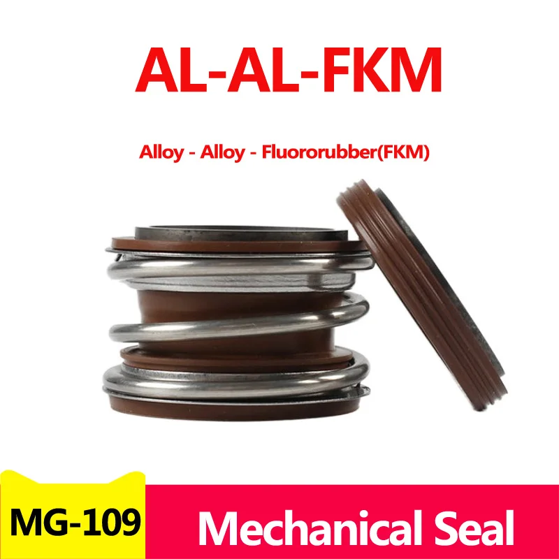 

MG1/109 12/14/15/16/17/18/19/20/22/24-110mm Alloy - Alloy - Fluororubber(FKM) Mechanical Shaft Seal Single Spring For Water Pump