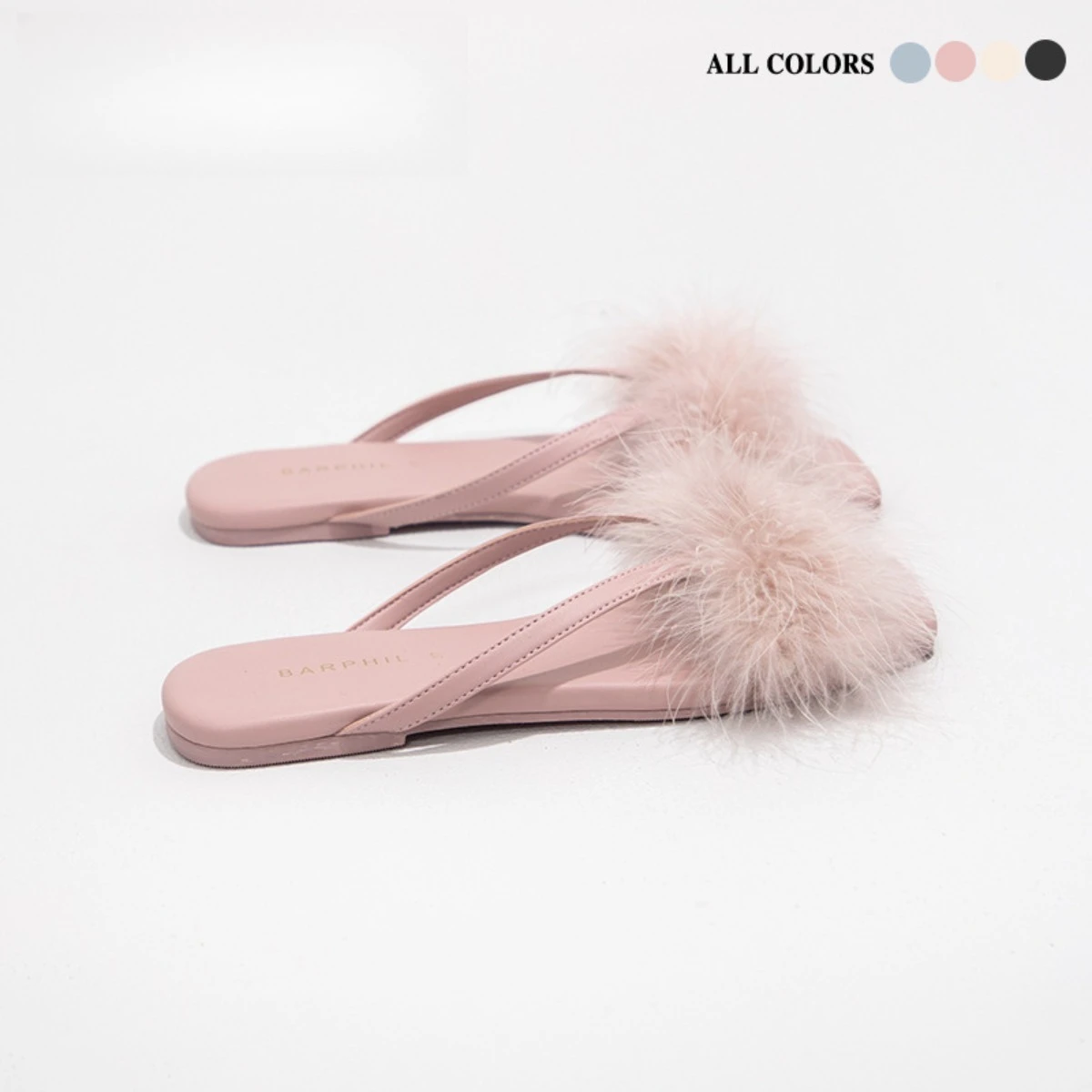 

Mao Mao Slippers Women's Summer 2025 New Fairy Style Feather Sandals Versatile Non-slip Soft Bottom Women's Fashion Slippers